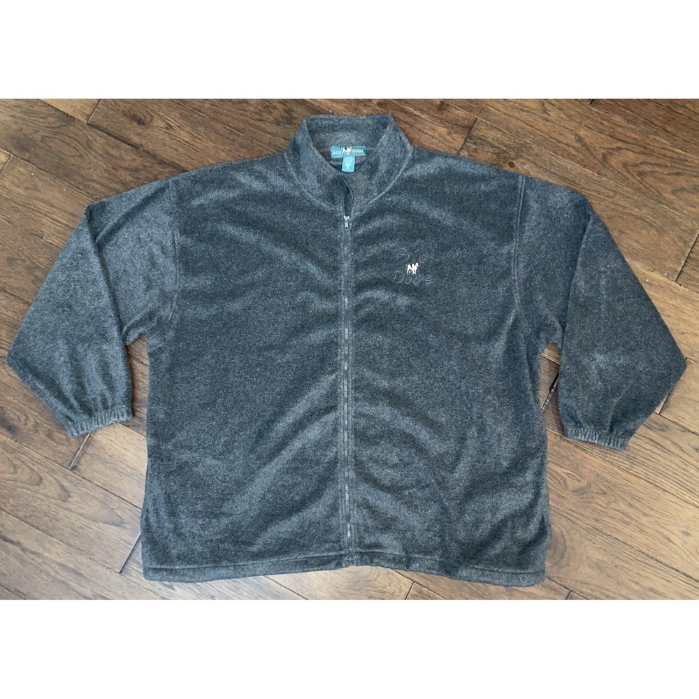 Big Dogs Sweatshirt Mens 4X Gray Fleece Polar Dogs Full Zip‎